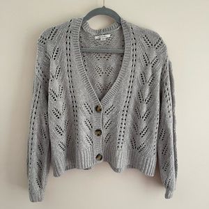 American Eagle Outfitters Cropped Button Up Sweater